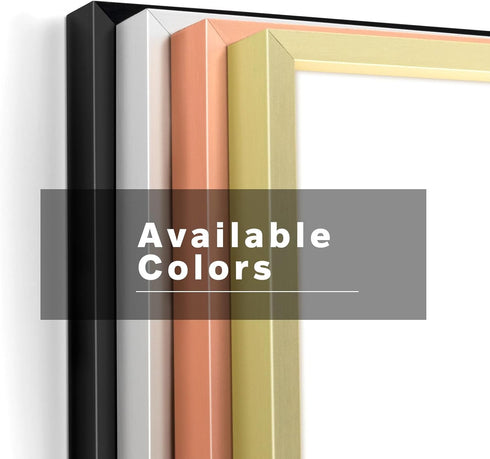Frametory, 8x10 Metal Picture Frame with Mat for 5x7 Picture & Real Glass, Aluminum Photo Frame Collection (Rose Gold, 1 Pack)...