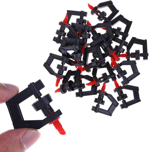 100Pcs G Type 360° Micro Rotary Tripod Nozzle Sprinklers Head Refractive Misting Irrigation Plant Rotating Refraction Sprinkler Atomizing Nozzle L...