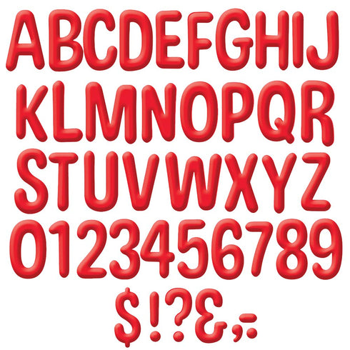 Eureka Red Alphabet and Numbers Bulletin Board and Classroom Decorations, 180pcs, 4'' H...