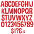 Eureka Red Alphabet and Numbers Bulletin Board and Classroom Decorations, 180pcs, 4'' H...