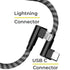 AGOZ Lightning to USB C Cable, 90° Right Angle, MFI Certified, Fast Charging, Braided, 6 inch, Compatible with iPhone, iPad, iPod, AirPods, CarPla...