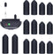 24 Pcs Dog Shock Collar Rubber Tips,Training Collar Replacement Parts Dog Collar Silicone Covers Training Rubber Tips Column Conductive Rubber Sle...