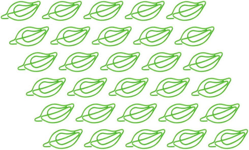 TEHAUX 30pcs Mini Paper Clips, Leaf Paper Clip Small Paper Clip Stationery Clips Office Paperclips File Clips Paper Clip Bookmark Clip for Office ...