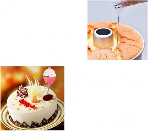 3Pcs Stainless Steel Cake Tester Reusable Metal Cake Probe Cake Testing Needle Home Bakery Muffin Bread Cake Tester Probe Skewer Pin Needle Kitche...