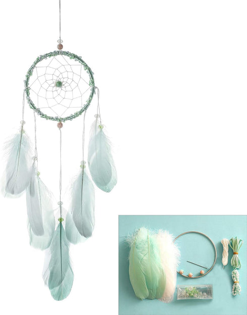 FANDOL DIY Dream Catcher Making Kit, Macrame Dream Catcher Craft Supplies for Kids Bedroom Wall Decor Nursery Baby Room Hanging Wedding Ornaments ...