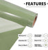 Gatichetta Heat Transfer Vinyl Roll, Khaki Green Iron on HTV 12" x 6FT, Smooth PU HTV for T-Shirts, Fabris, DIY Designs...
