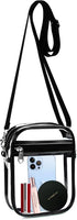 Clear Bag Stadium Approved, Clear Crossbody Purse Bag with Front Pocket for Concerts Sports Events Festivals...