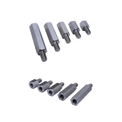 10 Pcs Stainless Steel Single Head Stud Hex Standoff Spacers Male to Female Thread 10mm 15mm 20mm 30mm 40mm M6 x M6 for PCB Hexagonal Fasteners Ha...