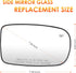 Right Passenger Side Mirror Glass Replacement for 2011-2017 Chrysler 200, 2012-2021 Chrysler 300, 2011-2021 Dodge Charger, Challenger Rear View Si...