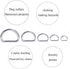 SBest 100 Pcs Silver Heavy Duty Metal D Ring Non Welded D-Rings Assorted Multi-Purpose Semi-Circular D Ring for Hardware Bags Ring Hand DIY Access...