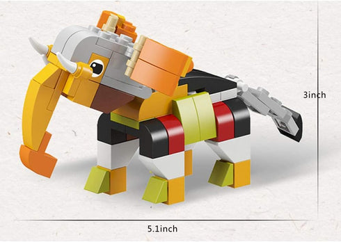 12 in 1 Mini Animal Building Block Set,Stem Building Brick Animal Kingdom Zoo Toys for Kids...