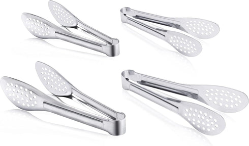 4 Pack Buffet Tongs, Stainless Steel Serving Tongs Serving Utensils 7Inch,9Inch...