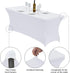 CWK 6FT Waterproof Stretch Spandex Table Cover for Rectangular Tables - Elastic Fitted Tablecloth for Folding Tables,Wrinkle Resistant Table Cloth...