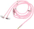 in-Ear Eardphones with Mic - in-Ear Headset with Remote and Mic Hands- Wired Pearls Chain Universal Earphone for Girls Women Student (Pink)...