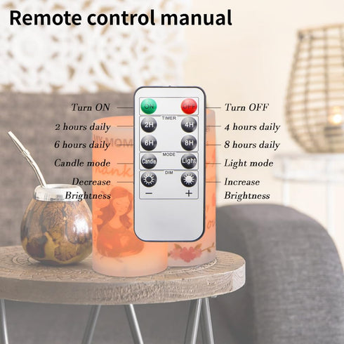 Flameless Candle Gifts for Mom Battery Operated Flameless Candles with Remote Timer for Mother's Day Birthday Christmas Gifts Set of 2...