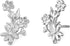 Boma Jewelry Sterling Silver Flower Bouquet Crawler Stud Earrings...