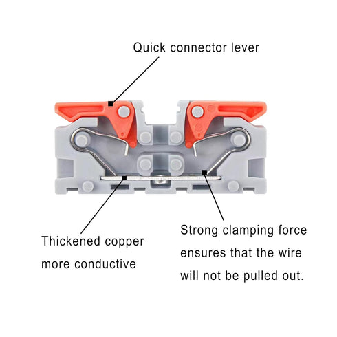 30 Pcs Lever Wire Connectors Push-In, Electrical Wire Terminal Quick Connect for 28-12 AWG (1in5out)...