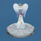 Glass Baron Angel 'I'm Blessed' - Angel Heart Figurine - White, Pink, Clear - Modern - Mirrored Base...