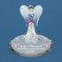 Glass Baron Angel 'I'm Blessed' - Angel Heart Figurine - White, Pink, Clear - Modern - Mirrored Base...