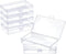 6 Pack Small Plastic Containers with Hinged Lids, Rectangle Clear Storage Boxes for Beads, Jewelry, Game Pieces, Crafts Items and Office Supplies ...