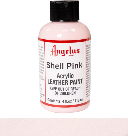 Angelus Acrylic Leather Paint, 4 oz, Shell Pink...