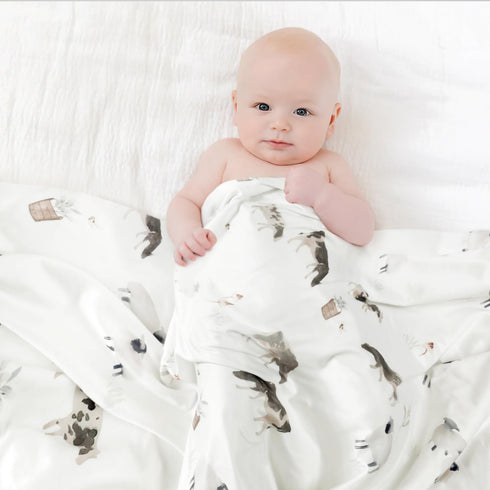 GRSSDER Baby Blankets Super Soft Stretchy Jersey Knit Swaddle Blankets for Baby Girls and Boys, Double Layer Receiving Blankets 34 x 44 Extra Larg...