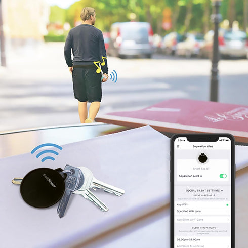 ST21 Keys Finder, Bluetooth Tracker and Item Locator for Keys, Bags, and More; Phone Finder, iOS and Android Compatible, Water Resistance with 6 M...