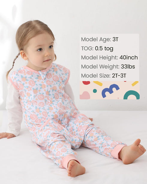 HOMEAL Sleep Sack with Legs,Summer Toddler Sleep Sacks 2t-3t,Toddler Wearable Blanket Baby, Toddler Sleep Sack Baby for Early Walkers,12months-7T...