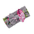 Galabloomer Newborn Receiving Blanket Headband Set Baby Flower Rose Swaddle with Big Bow (Gray)...