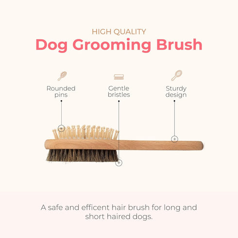PAWFUME 2-in-1 Pet Brush – Dog Hair Brush – Cat Hair Brush – Dog Grooming Brush – Cat Grooming Brush – Soft Dog Brush for Long Haired Dogs – Soft ...