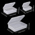 18Pcs Mini Storage Containers, Mixed Sizes Small Rectangular Clear Plastic Storage Containers Box with Hinged Lid for Beads, Organizie Tiny Items,...