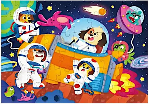 Jigsaw Puzzles for Kids Ages 4-8, 60 Pieces, Educational Learning Toy, for Boys & Girls (Space Adventure)...