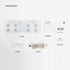 mooas 3D Pure Mini White LED Clock, Multi-Function LED Clock (Calendar, Alarm, Temperature) (8.5" White Table Alarm Clock)...