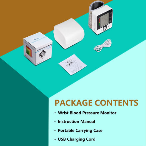 Wrist Blood Pressure Monitor, Talking Digital Automatic Blood Pressure Machine, Rechargeable Blood Pressure Cuff for Home Use, Adjustable Bp Cuff,...