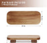 Farmhouse Wood Tray Rustic Wooden Pedestal 12 * 5.5 * 2 inches Decorative Wood Riser for Farmhouse Kitchen Counter Bathroom Room Decor (Brown)...