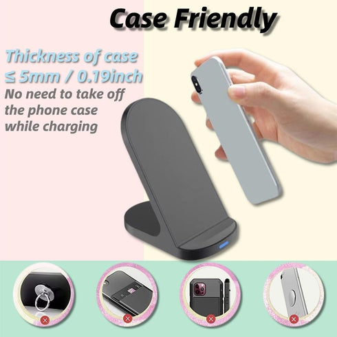 15W Fast Wireless Charger 10W Wireless Charging Stand Compatible with iPhone 14 13 12 11 Pro XR XS 8 Plus Galaxy S22 S21 S20 Note 20 10 Google LG...