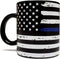 All Sale Outlet Thin Blue Line - Blue Lives Matter 11oz Matte Black Mug - Grade A Quality - Support Law Enforcement/Police Officer Cop - Foam Box ...