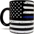 All Sale Outlet Thin Blue Line - Blue Lives Matter 11oz Matte Black Mug - Grade A Quality - Support Law Enforcement/Police Officer Cop - Foam Box ...