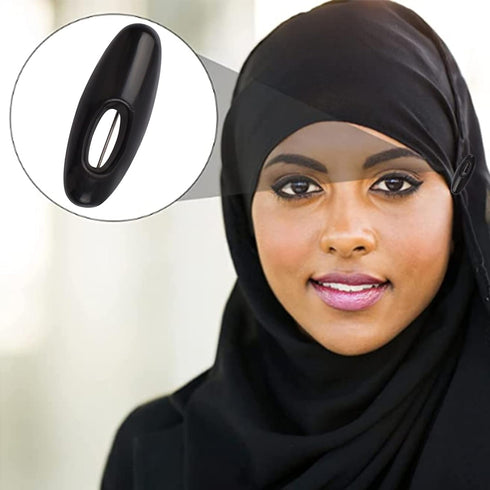 WANDIC Safety Pins, 50 Pcs Black and White Plastic Cover Pins Scarf Safety Pins, Hijab Sari Pins, Brooch Pins, Safety Locking Adult Clothes Diaper...