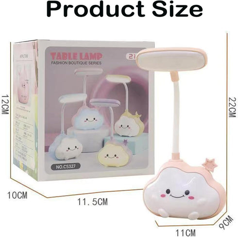 Cloud Desk Lamp, Cute Night Light, Portable LED Table Light, Foldable USB Rechargeable Reading Light (Blue)...