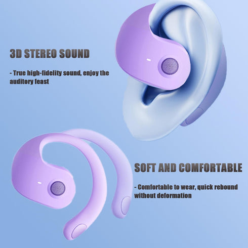 Earphone Wireless Bluetooth, OWS Hanging Bluetooth 5.4 Earphones, Open Ear Headset Ball - Portable and Comfortable, HiFi Stereo Sound Headphones N...