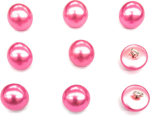 9 Victorian Rose Pink Pearl Dome Shape 3/8''- 10mm"- Blouse,Shirt Buttons Buttons...