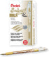 Pentel Sunburst Metallic Gel Pen, Medium Tip, Gold/Transparent Barrel, Gold Ink, Box of 12 (K908-X)...