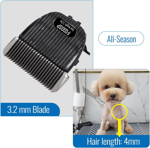 5FC Blade Dog Grooming Clippers Replacement Blades Compatible P70 Dog Clippers Detachable Ceramic Blade&Stainless Steel Blade 6.4mm Length Blades...