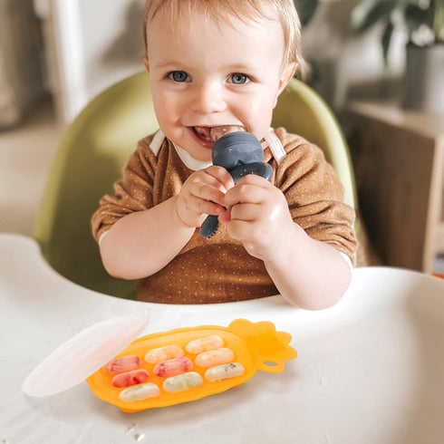 Haakaa Silicone Nibble Freezer Tray -Breastmilk Teething Popsicle Mold - Baby Fruit Food Feeder Teether Tray - Baby Food Maker - Ice Cube Tray - 4...