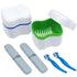 Denture Cup Kit, 2 Denture Case with 2 Denture Toothbrush & 2 Portable Toothbrush Box, Denture Cups for Soaking Dentures, Denture Cleaning Kit for...