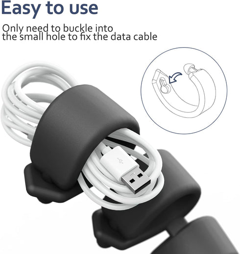 Cord Organizer 3 Pack Reusable Cable Straps, 3 in 1 Multipurpose Cable Protector for Earbuds Earphone Headphone Headset Wrap Winder Holder Keeper ...