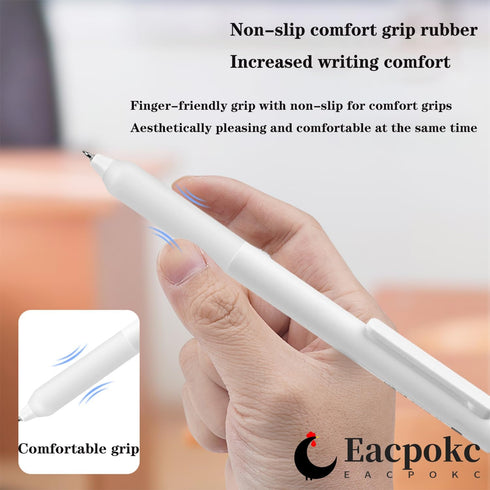 Premium Gel Roller Ball Pens, Fine Nib 0.5mm Pearl White Pen, 6PCS Black Gel Ink Smooth Writing Pen for School Office Household Goods Ideal Girls ...