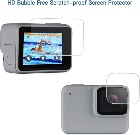 D&F Waterproof Housing Case for HERO7 White & Hero 7 Silver, 30M Underwater Photography Protective Shell with Screen Protector Films and Anti-Fog ...