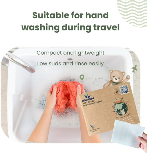 Eco Baby Travel Laundry Detergent Sheets - 5-Pack: Compact, Convenient, Cruise Ship Essentials; Sink & Hand Wash Soap; Must-Have for International...